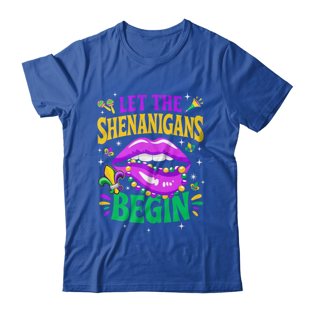 Let The Shenanigans Begin Mardi Gras Kiss Lips Women Shirt & Tank Top | teecentury