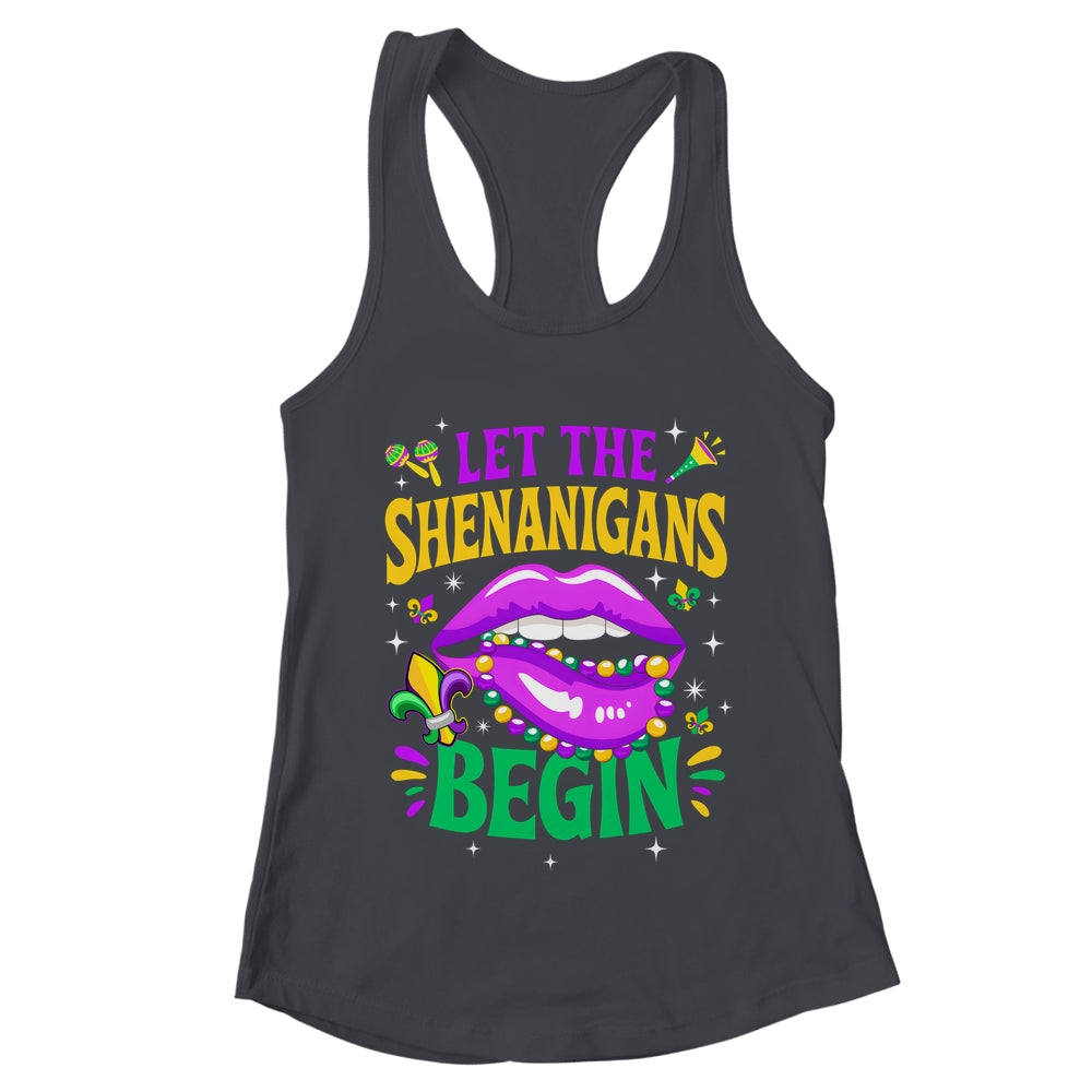 Let The Shenanigans Begin Mardi Gras Kiss Lips Women Shirt & Tank Top | teecentury