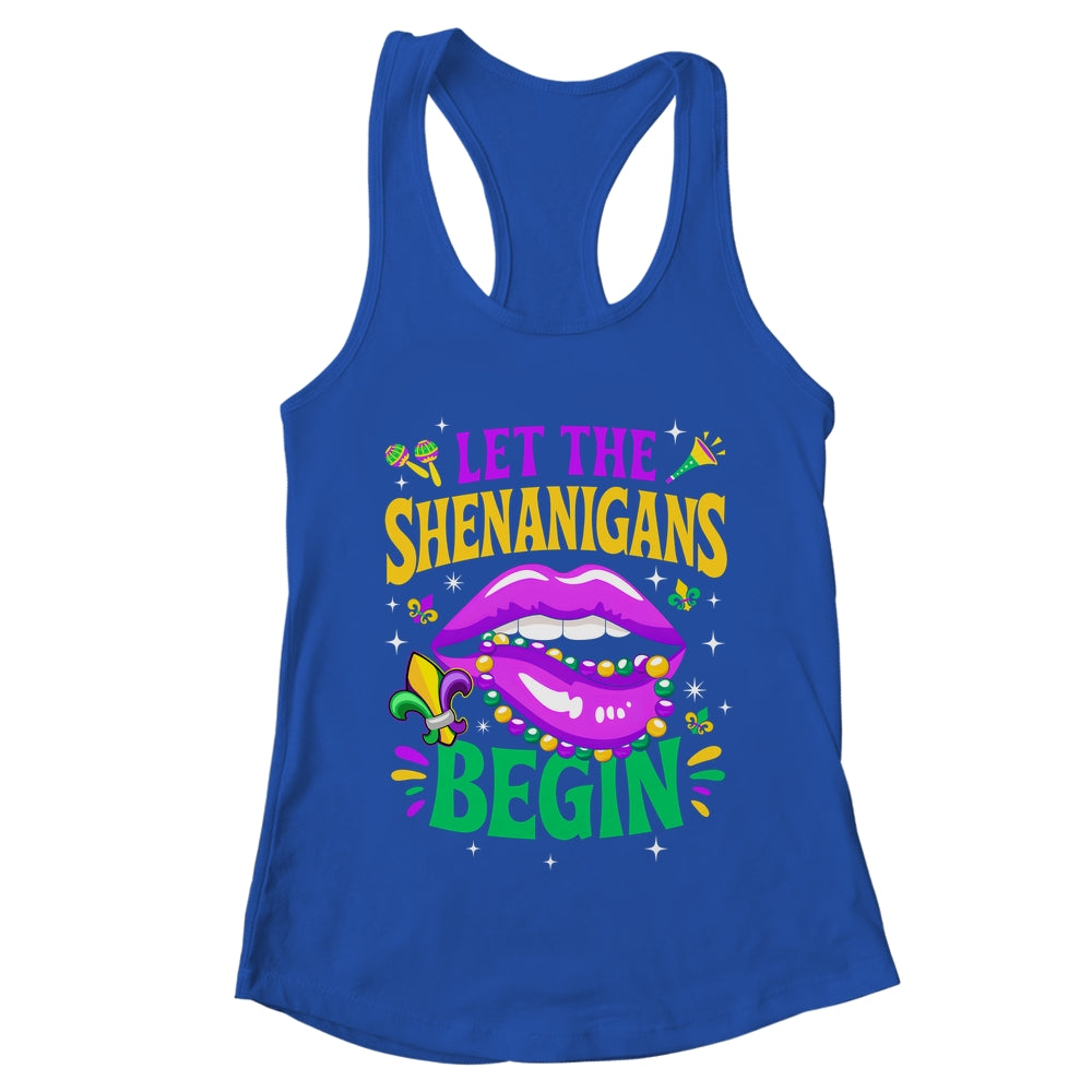 Let The Shenanigans Begin Mardi Gras Kiss Lips Women Shirt & Tank Top | teecentury