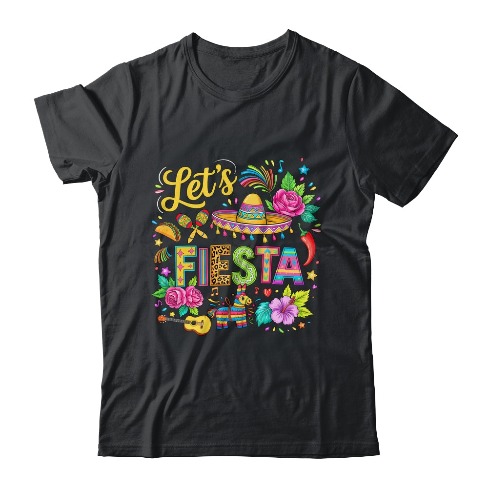 Let's Fiesta Cinco De Mayo Colorful Mexican Party Sombrero Shirt & Hoodie | teecentury