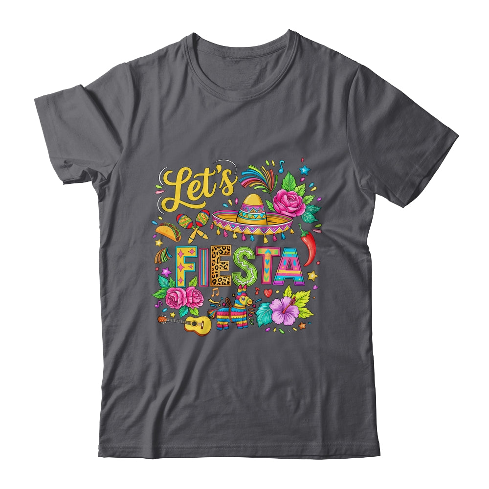 Let's Fiesta Cinco De Mayo Colorful Mexican Party Sombrero Shirt & Hoodie | teecentury