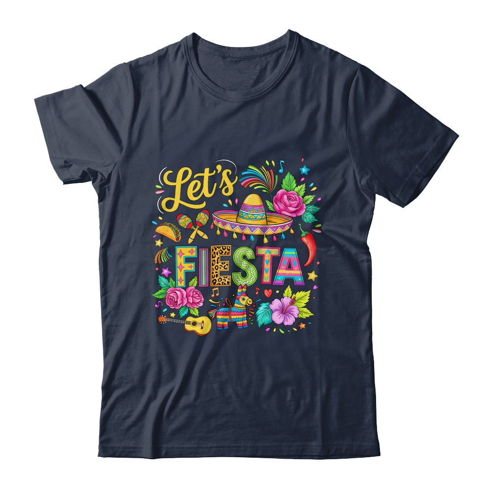 Let's Fiesta Cinco De Mayo Colorful Mexican Party Sombrero Shirt & Hoodie | teecentury