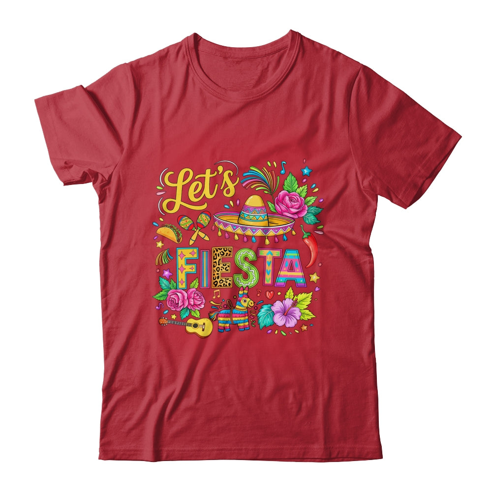Let's Fiesta Cinco De Mayo Colorful Mexican Party Sombrero Shirt & Hoodie | teecentury
