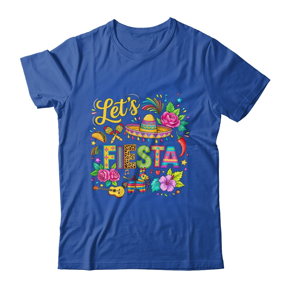 Let's Fiesta Cinco De Mayo Colorful Mexican Party Sombrero Shirt & Hoodie | teecentury