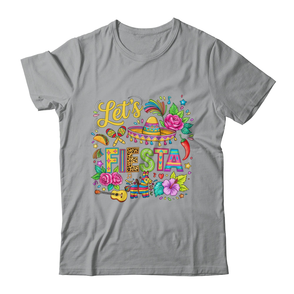 Let's Fiesta Cinco De Mayo Colorful Mexican Party Sombrero Shirt & Hoodie | teecentury