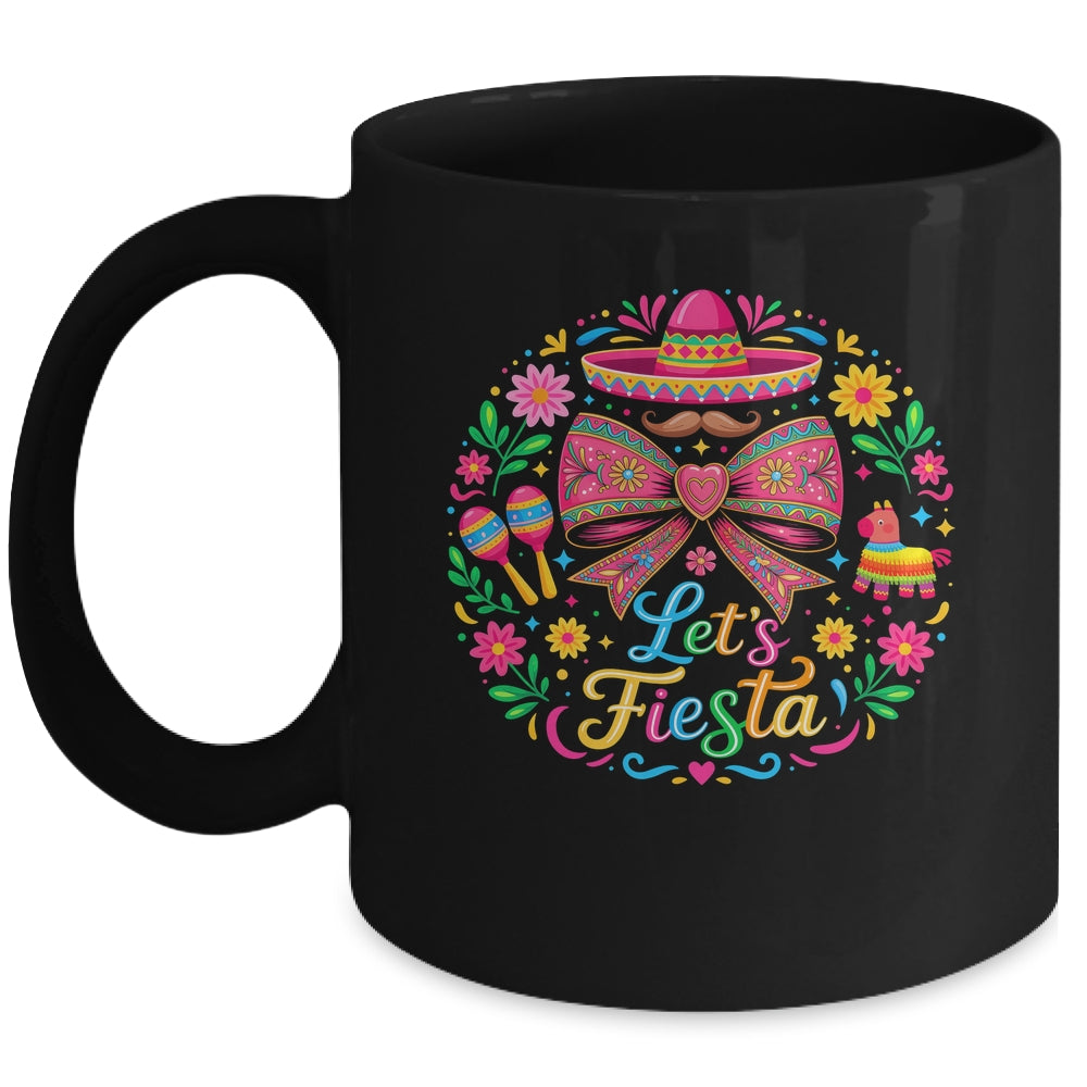 Let's Fiesta Cinco De Mayo Colorful Sombrero Graphic Mexican Mug | teecentury