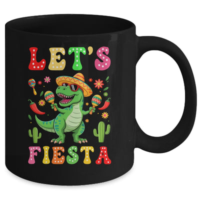 Let's Fiesta Mexican Dinosaur Cinco De Mayo Boys Kids Mug | teecentury