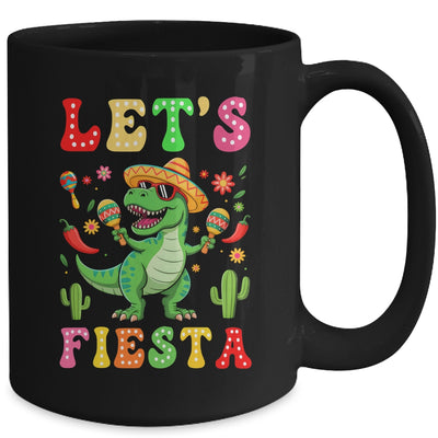 Let's Fiesta Mexican Dinosaur Cinco De Mayo Boys Kids Mug | teecentury