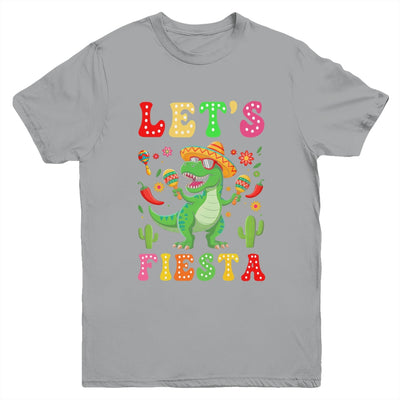 Let's Fiesta Mexican Dinosaur Cinco De Mayo Boys Kids Youth Shirt | teecentury