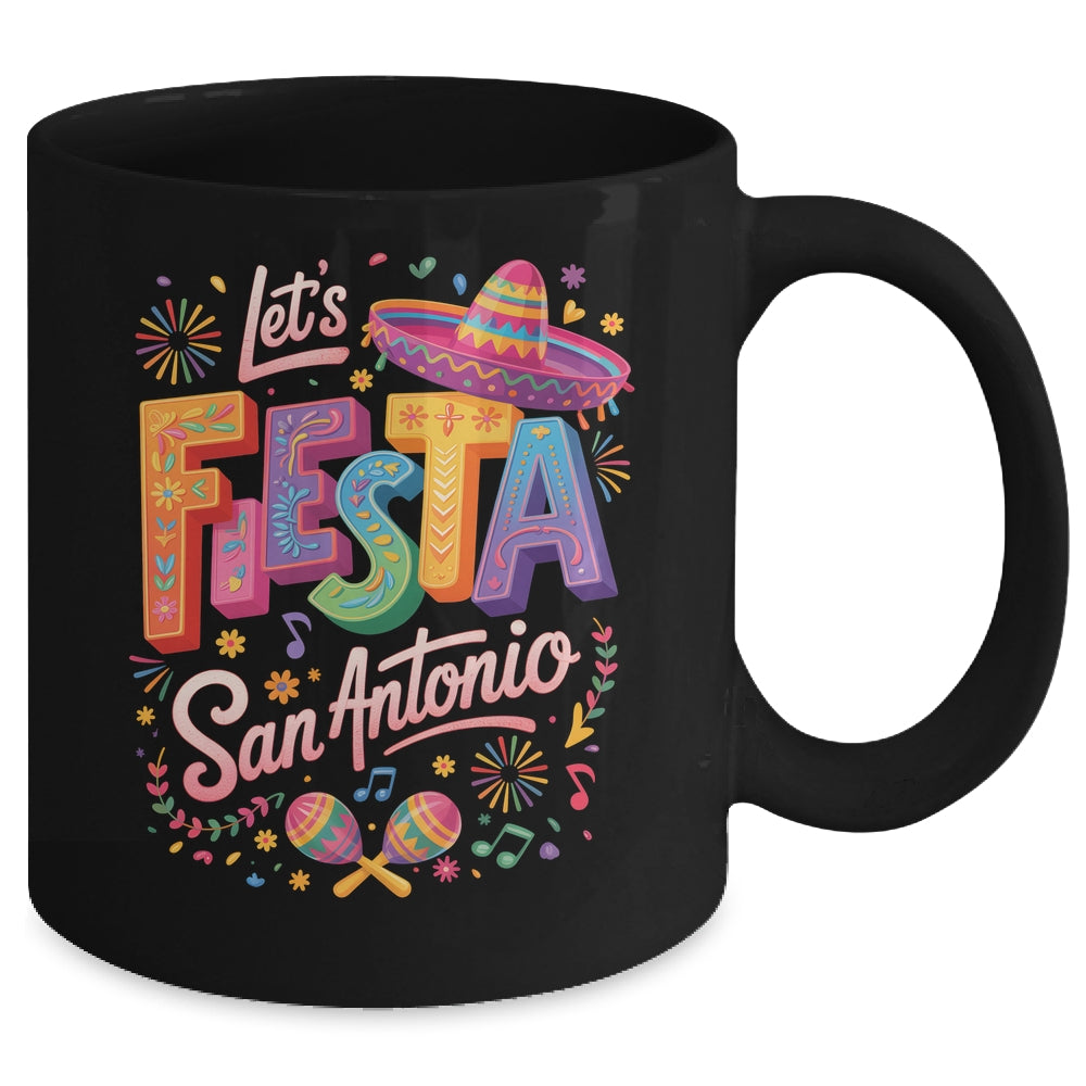 Let's Fiesta San Antonio Texas Cinco De Mayo Mexican Party Mug | teecentury