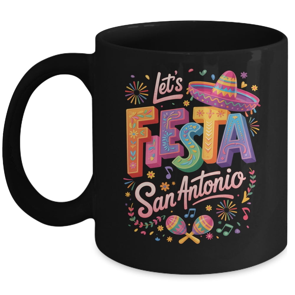 Let's Fiesta San Antonio Texas Cinco De Mayo Mexican Party Mug | teecentury