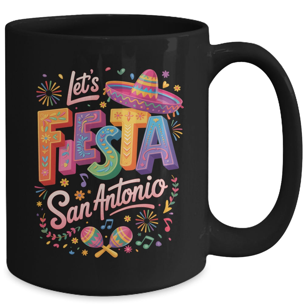 Let's Fiesta San Antonio Texas Cinco De Mayo Mexican Party Mug | teecentury