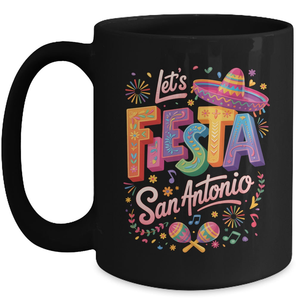 Let's Fiesta San Antonio Texas Cinco De Mayo Mexican Party Mug | teecentury