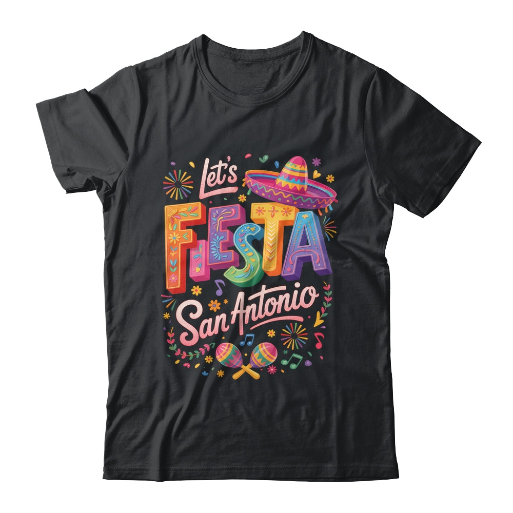Let's Fiesta San Antonio Texas Cinco De Mayo Mexican Party Shirt & Tank Top | teecentury