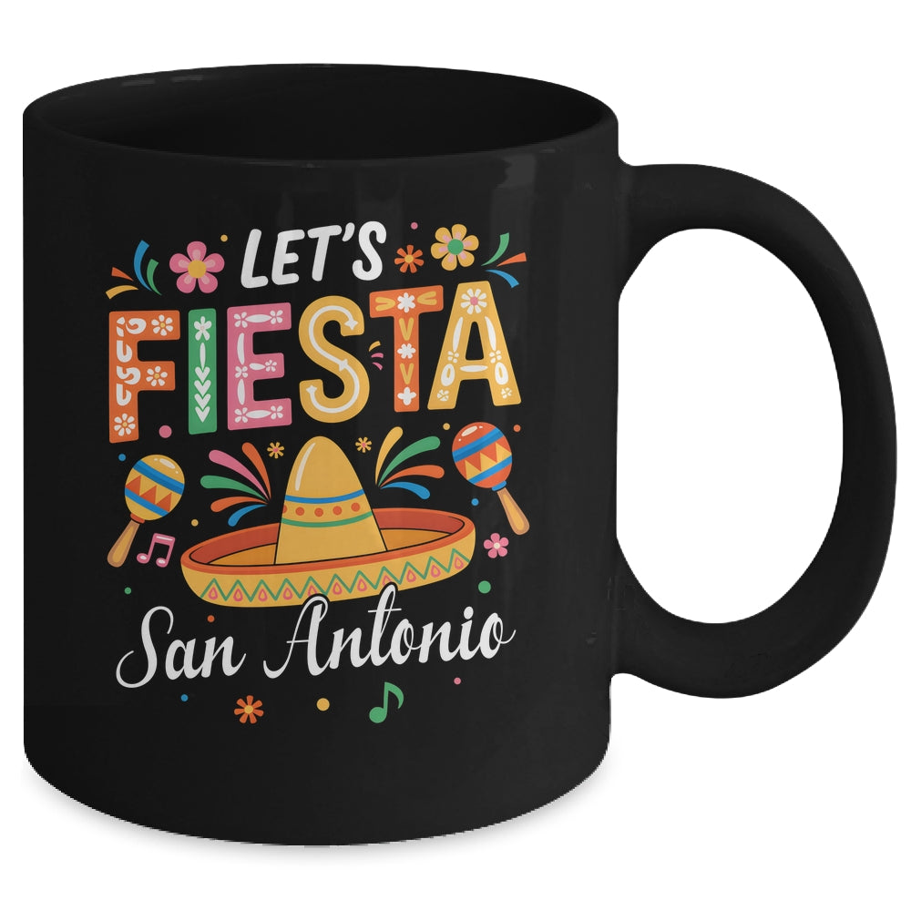 Let's Fiesta San Antonio Texas Mexican Party Cinco De Mayo Mug | teecentury