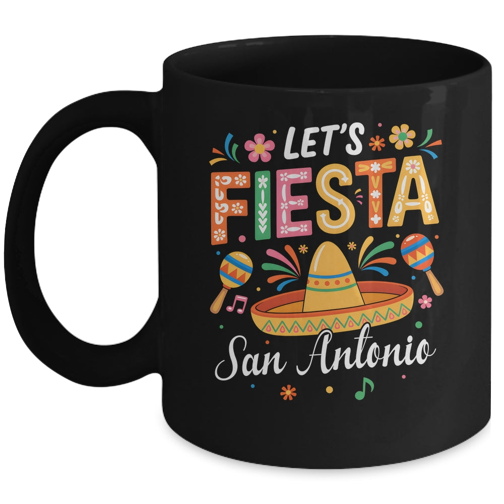 Let's Fiesta San Antonio Texas Mexican Party Cinco De Mayo Mug | teecentury
