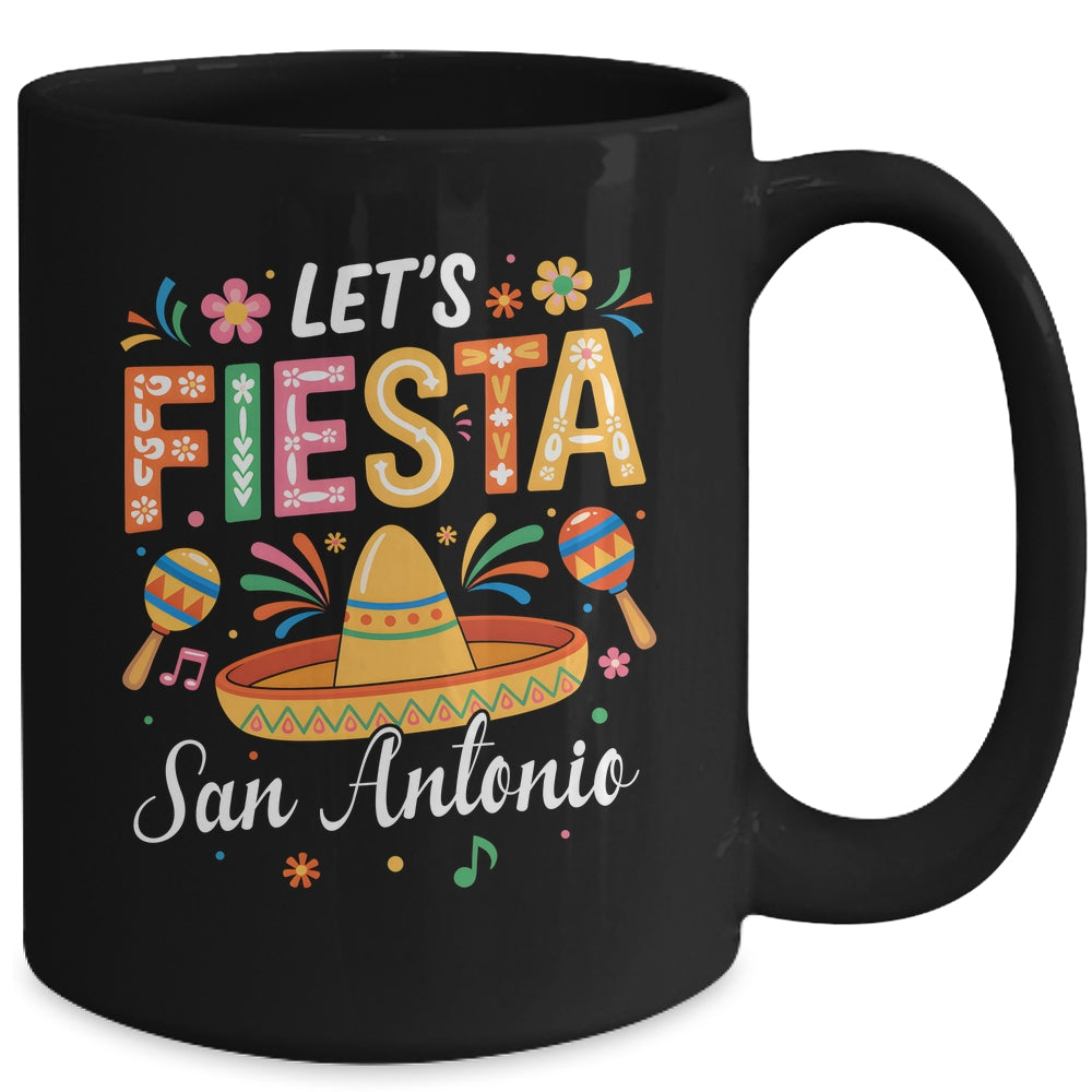 Let's Fiesta San Antonio Texas Mexican Party Cinco De Mayo Mug | teecentury