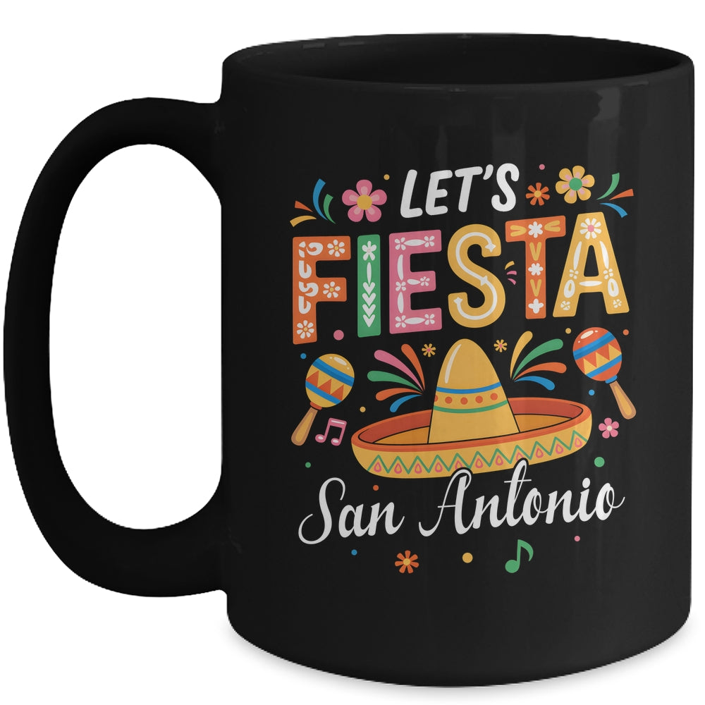 Let's Fiesta San Antonio Texas Mexican Party Cinco De Mayo Mug | teecentury