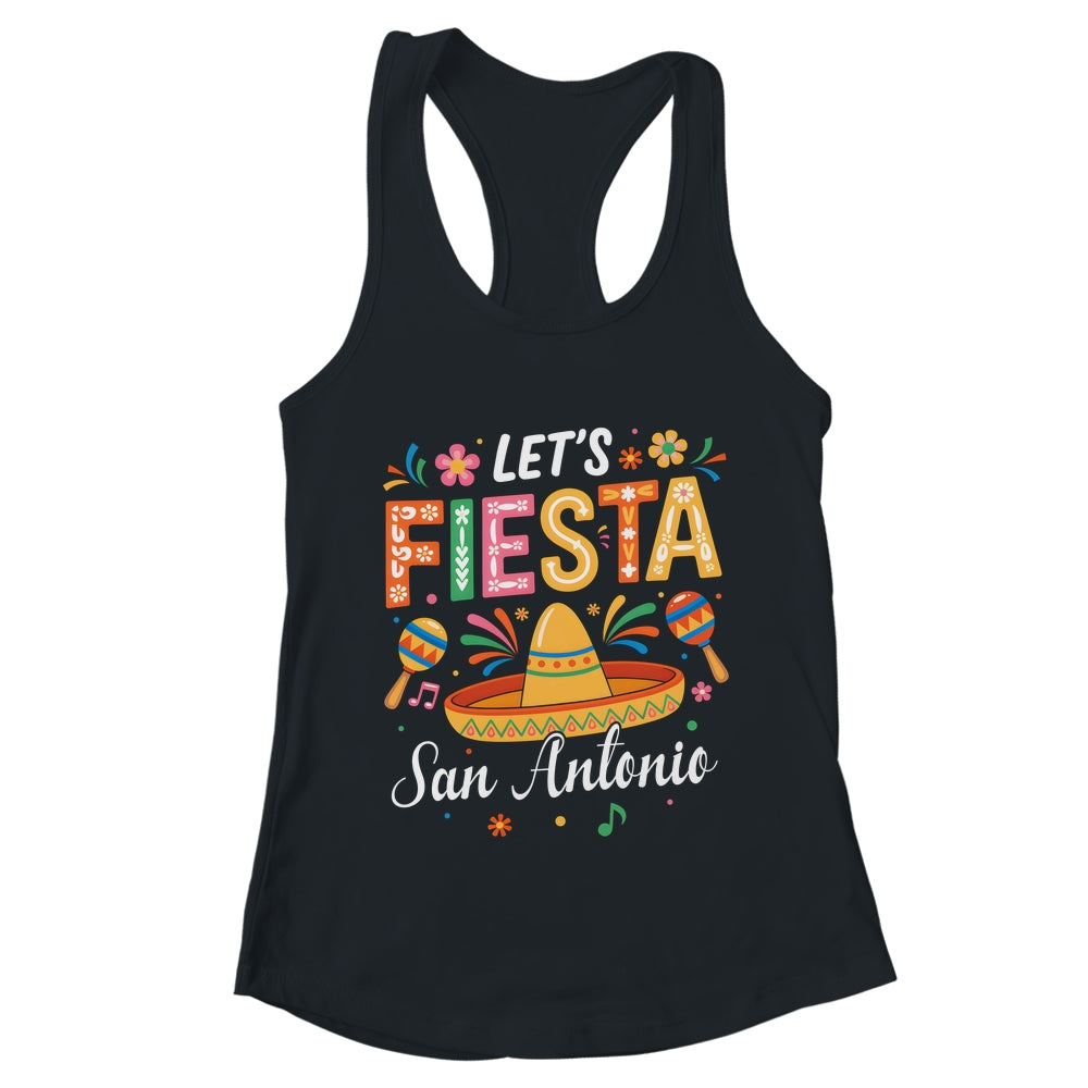 Let's Fiesta San Antonio Texas Mexican Party Cinco De Mayo Shirt & Tank Top | teecentury