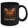 Leukemia Awareness We Fight Together Butterfly Orange Ribbon Mug | teecentury