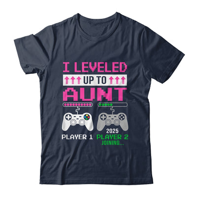 Leveled Up To Aunt 2025 Funny Video Game Soon To Be Aunt Shirt & Tank Top | teecentury