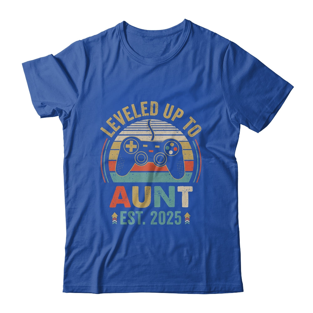 Leveled Up To Aunt 2025 Video Game Promoted To Aunt Shirt & Tank Top | teecentury