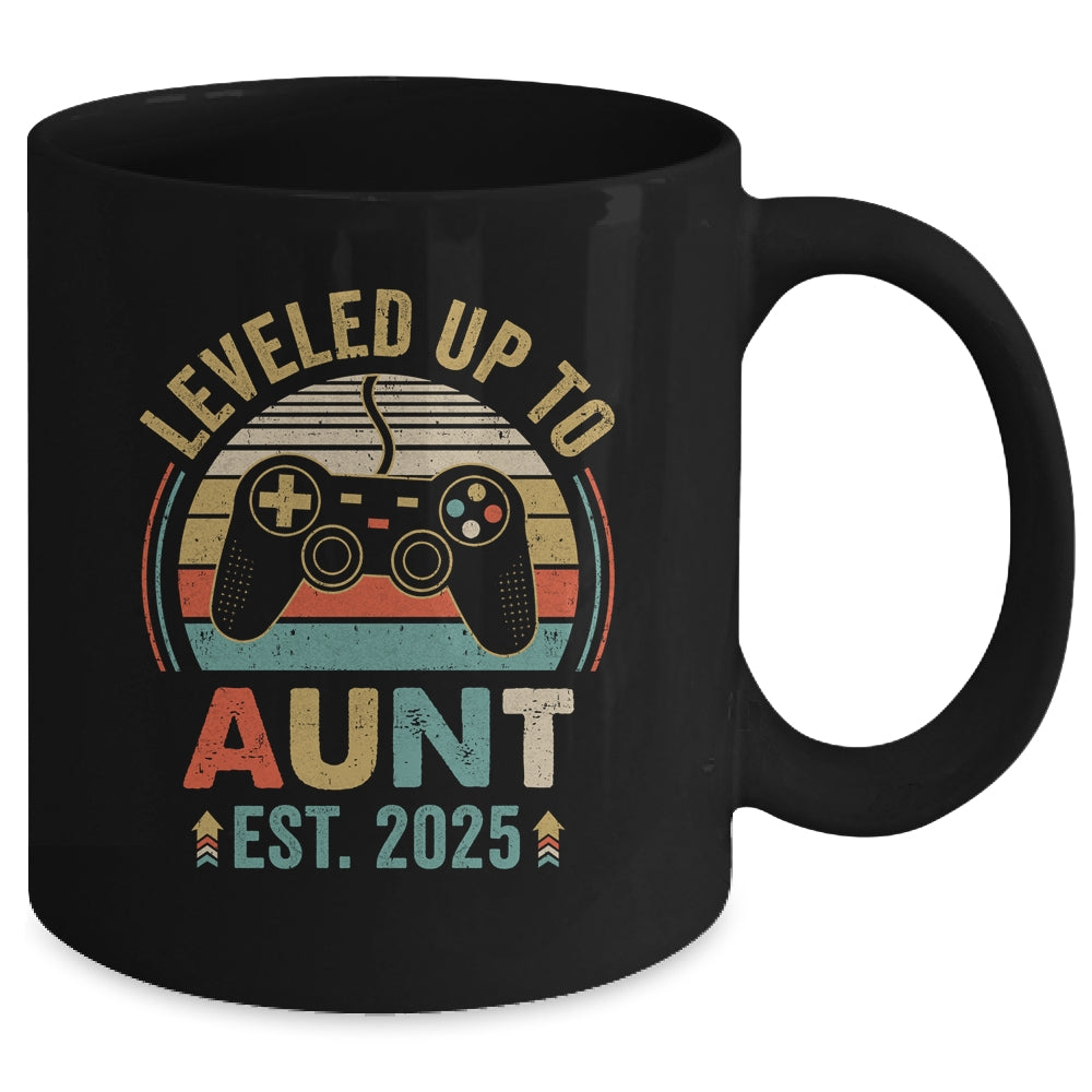 Leveled Up To Aunt 2025 Video Game Promoted To Aunt Mug | teecentury