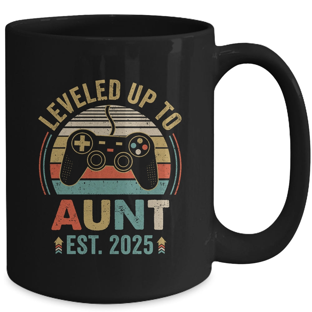 Leveled Up To Aunt 2025 Video Game Promoted To Aunt Mug | teecentury