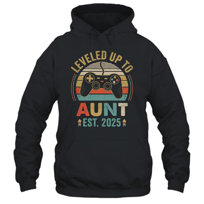 Leveled Up To Aunt 2025 Video Game Promoted To Aunt Shirt & Tank Top | teecentury