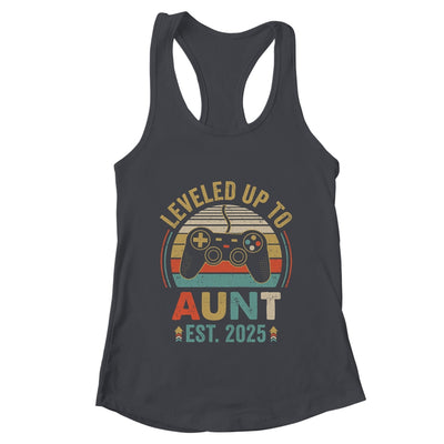 Leveled Up To Aunt 2025 Video Game Promoted To Aunt Shirt & Tank Top | teecentury