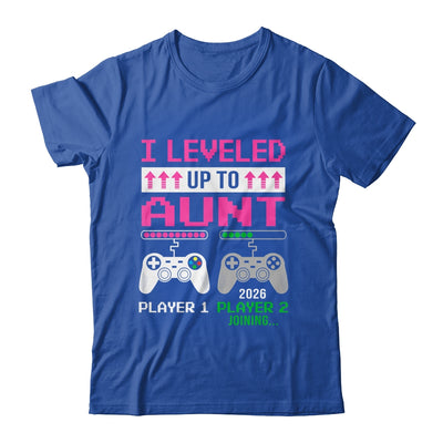 Leveled Up To Aunt 2026 Funny Video Game Soon To Be Aunt Shirt & Hoodie | teecentury