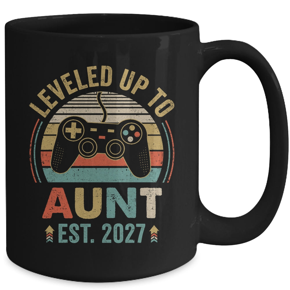 Leveled Up To Aunt 2027 Video Game Promoted To Aunt Mug | teecentury