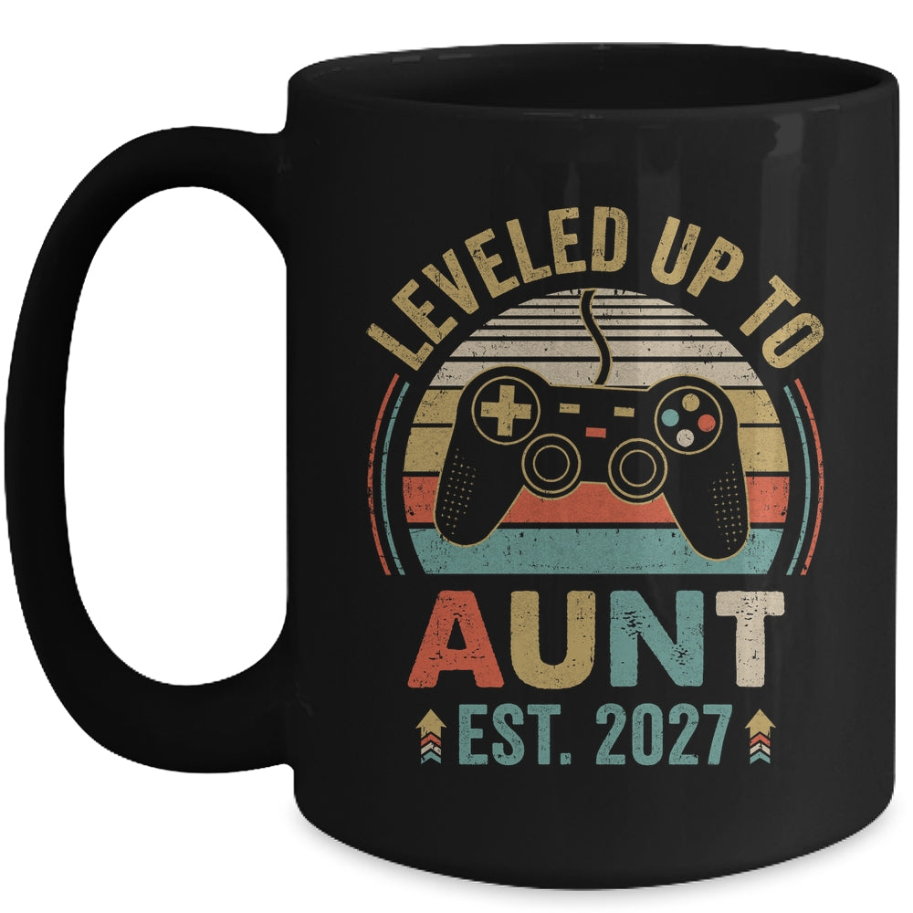 Leveled Up To Aunt 2027 Video Game Promoted To Aunt Mug | teecentury