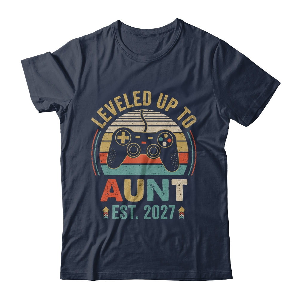 Leveled Up To Aunt 2027 Video Game Promoted To Aunt Shirt & Hoodie | teecentury