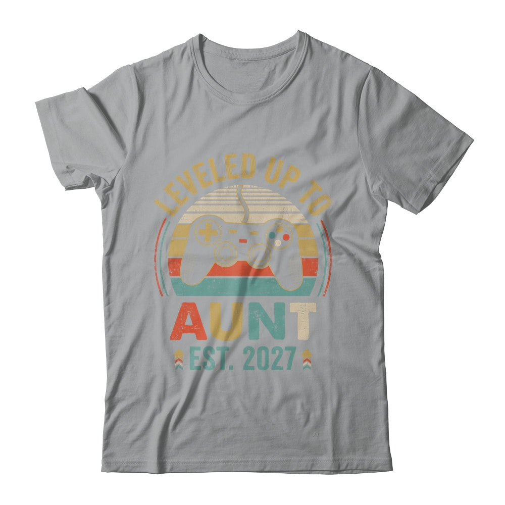 Leveled Up To Aunt 2027 Video Game Promoted To Aunt Shirt & Hoodie | teecentury
