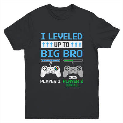 Leveled Up To Big Brother 2025 Funny Video Game Soon To Be Brother Youth Shirt | teecentury