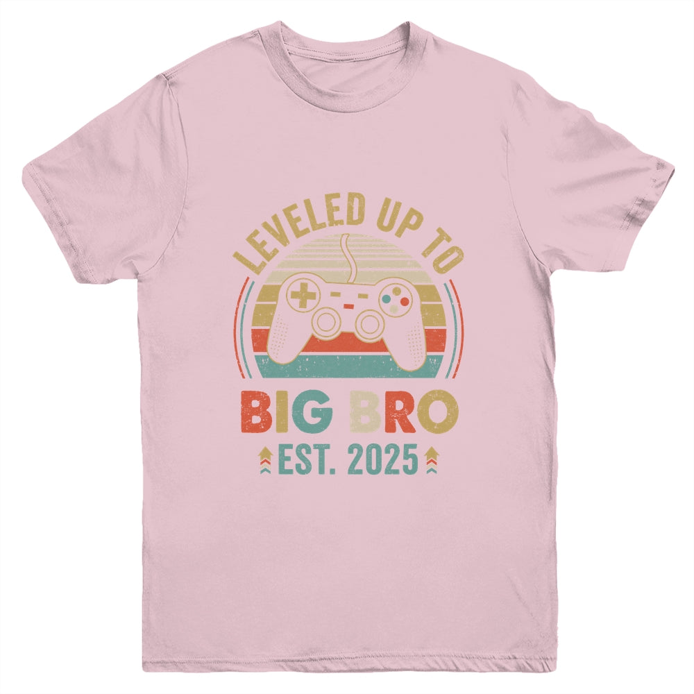 Leveled Up To Big Brother 2025 Video Game Promoted To Brother Youth Shirt | teecentury
