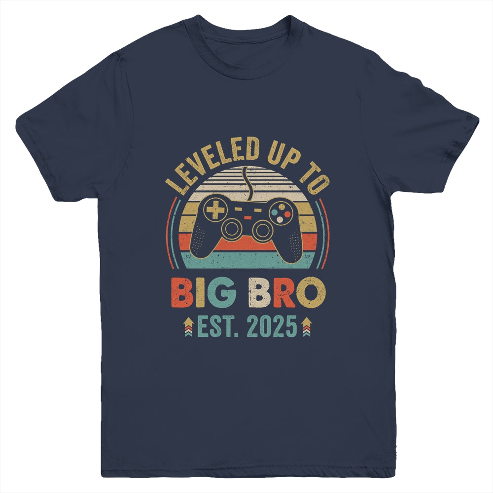 Leveled Up To Big Brother 2025 Video Game Promoted To Brother Youth Shirt | teecentury
