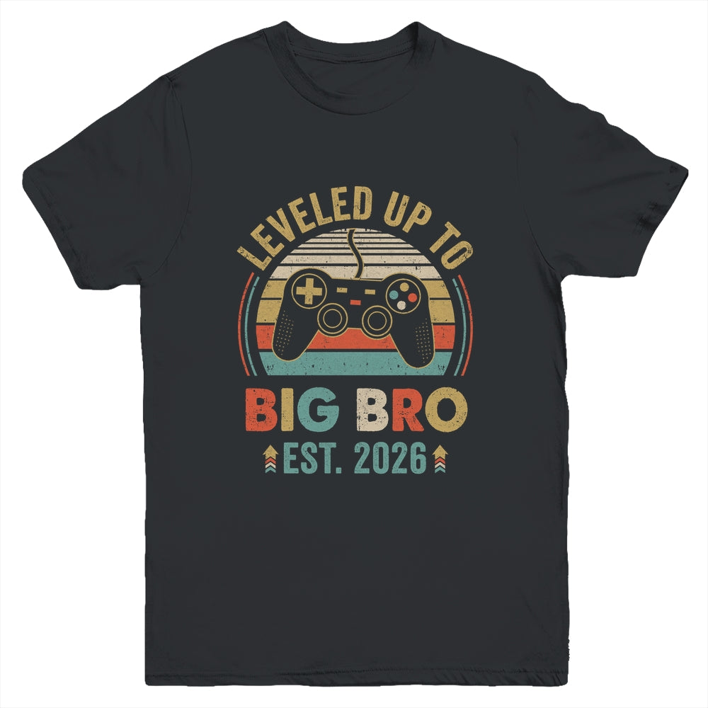 Leveled Up To Big Brother 2026 Video Game Promoted To Brother Youth Shirt | teecentury