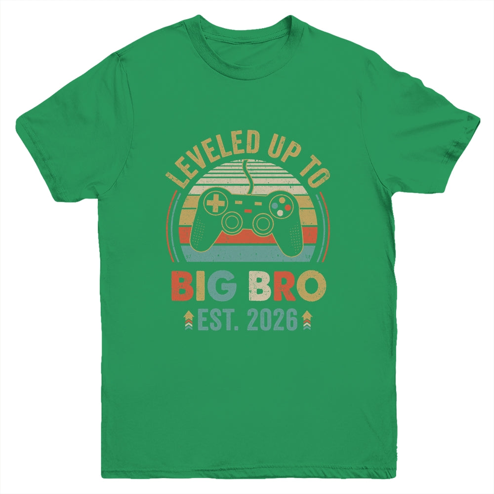 Leveled Up To Big Brother 2026 Video Game Promoted To Brother Youth Shirt | teecentury