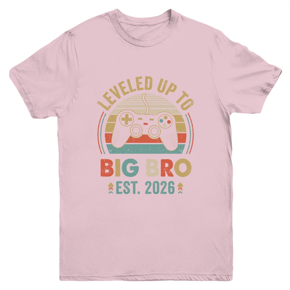 Leveled Up To Big Brother 2026 Video Game Promoted To Brother Youth Shirt | teecentury