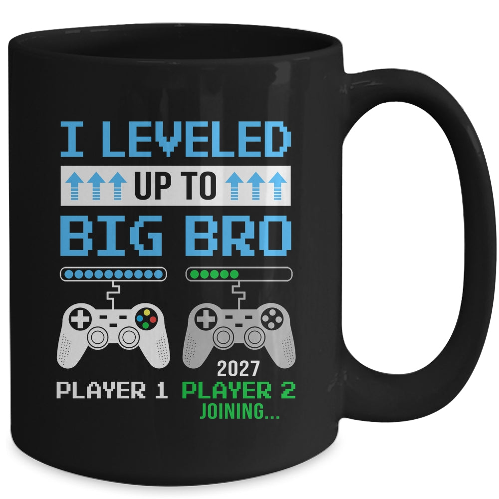 Leveled Up To Big Brother 2027 Funny Video Game Soon To Be Brother Mug | teecentury