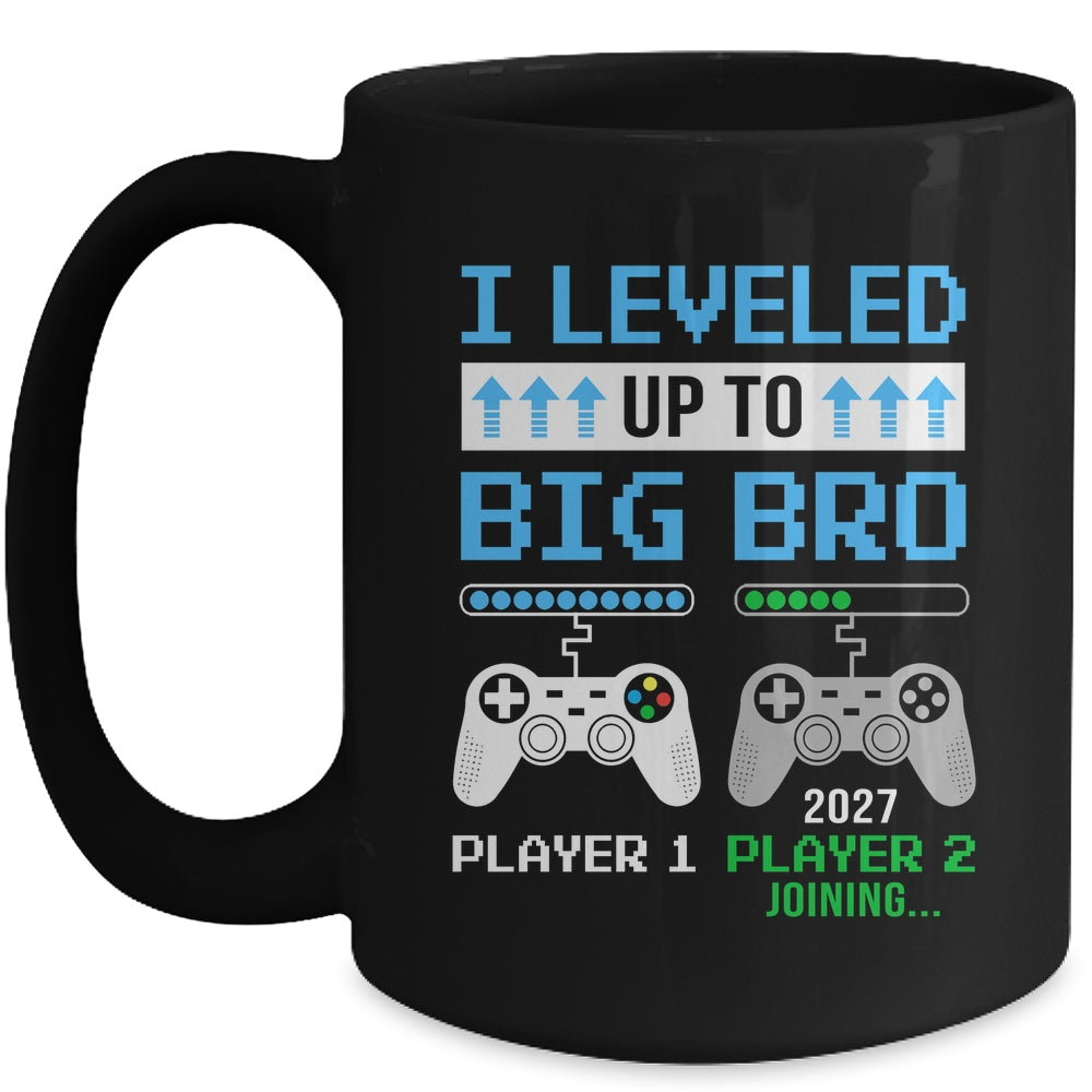 Leveled Up To Big Brother 2027 Funny Video Game Soon To Be Brother Mug | teecentury