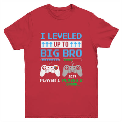 Leveled Up To Big Brother 2027 Funny Video Game Soon To Be Brother Youth Shirt | teecentury