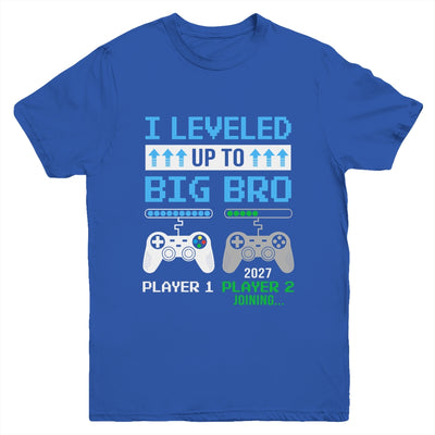Leveled Up To Big Brother 2027 Funny Video Game Soon To Be Brother Youth Shirt | teecentury