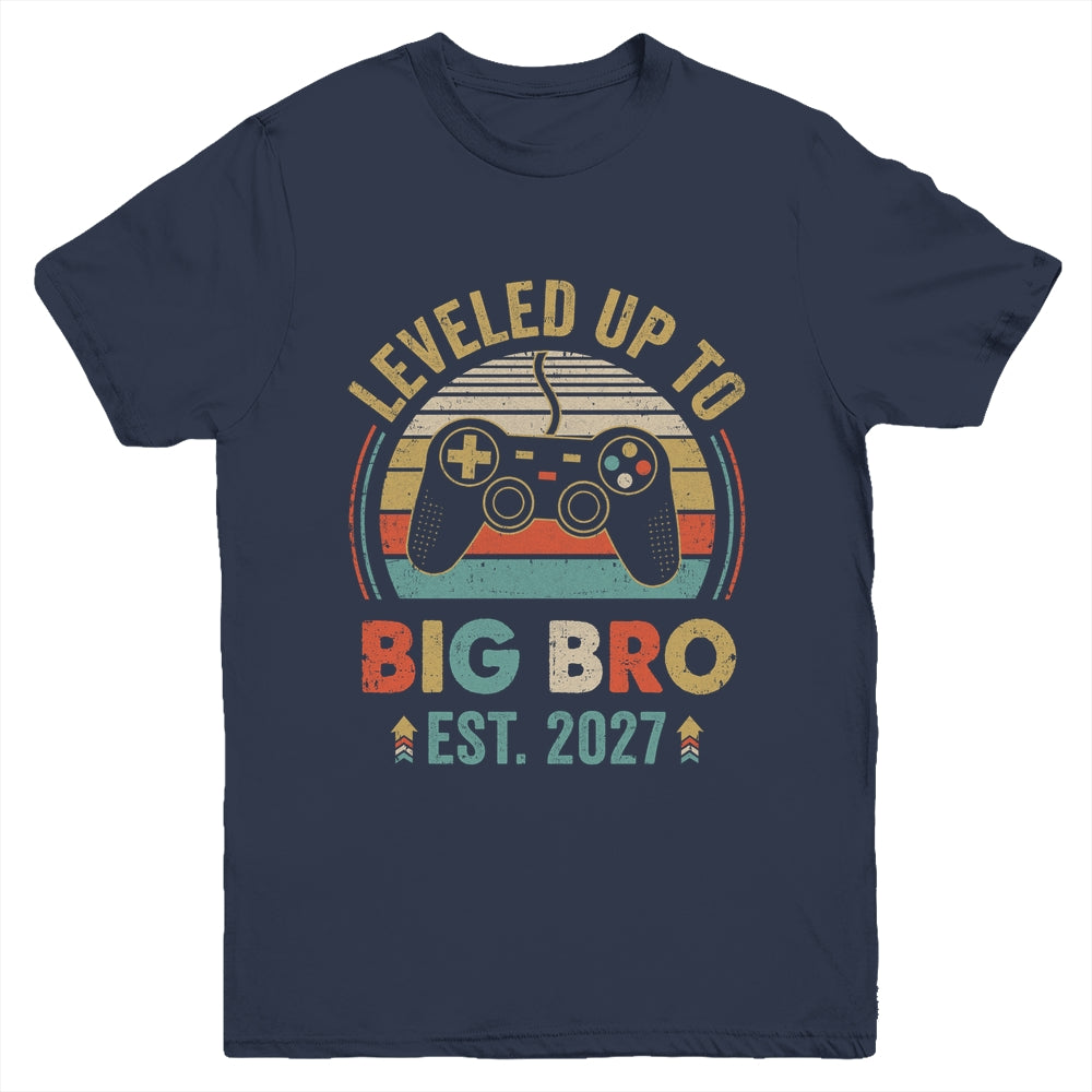 Leveled Up To Big Brother 2027 Video Game Promoted To Brother Youth Shirt | teecentury