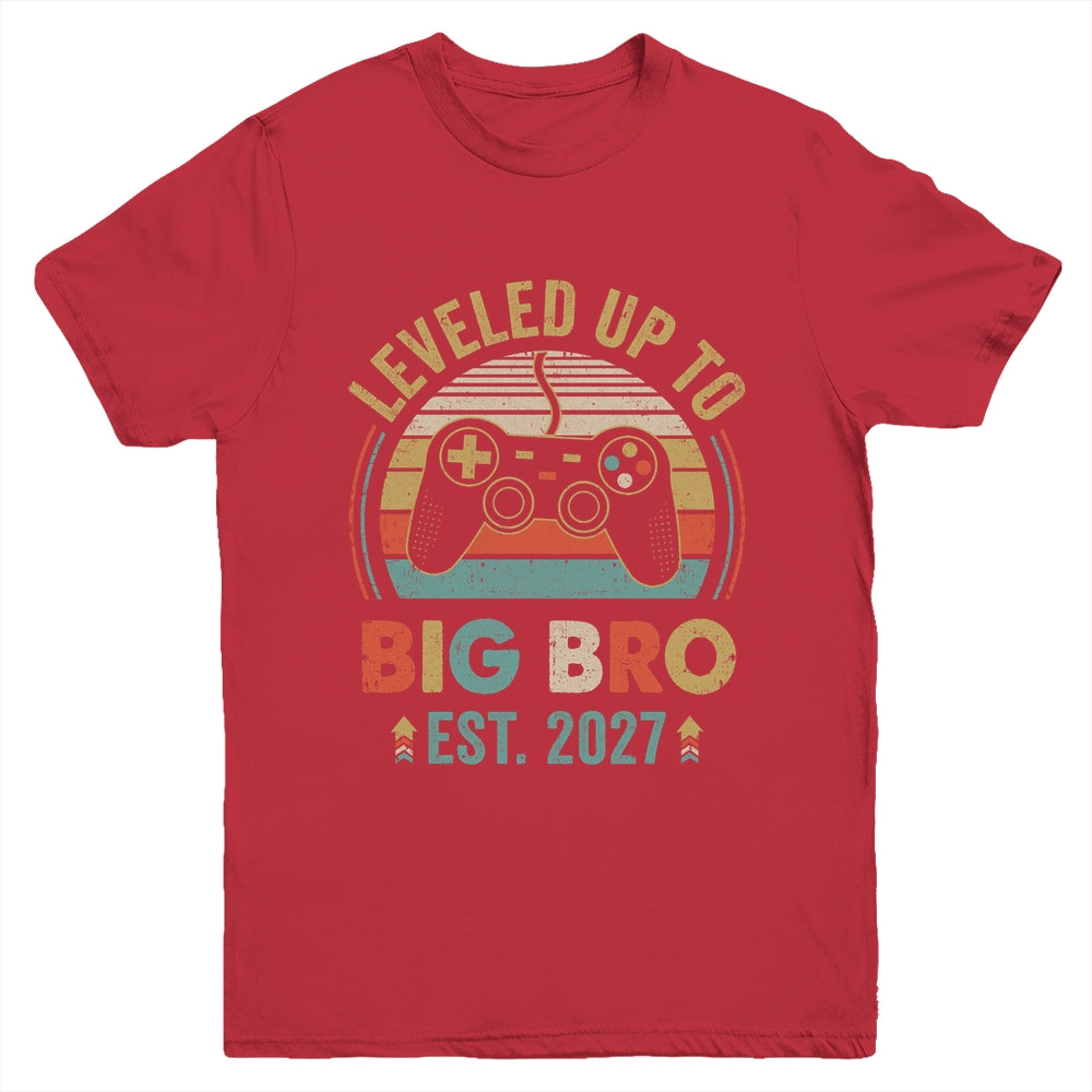 Leveled Up To Big Brother 2027 Video Game Promoted To Brother Youth Shirt | teecentury