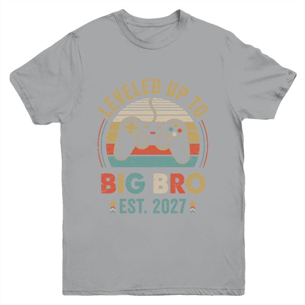 Leveled Up To Big Brother 2027 Video Game Promoted To Brother Youth Shirt | teecentury