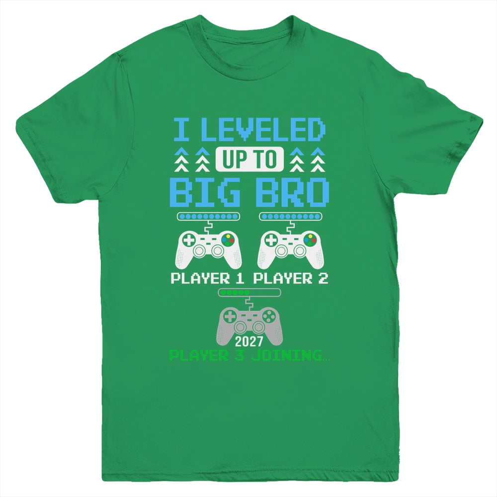 Leveled Up To Big Brother Again Big Brother Est 2027 Kids Youth Shirt | teecentury