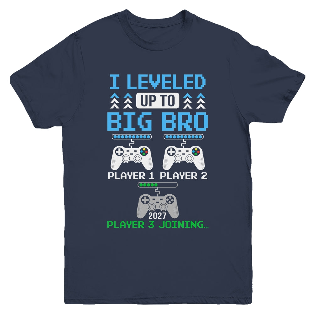 Leveled Up To Big Brother Again Big Brother Est 2027 Kids Youth Shirt | teecentury
